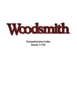 Woodsmith Magazine Index 1-216 (2014)