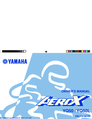 Yamaha Aerox 50 owners manual