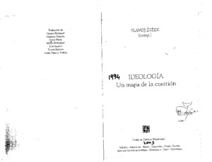 Zizek 1994 Ideologia Un mapa de la cuestion (1)pdf