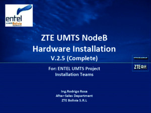 ZTE UMTS NodeB Installation V25