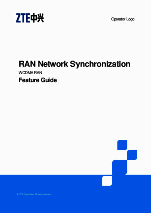 ZTE UMTS RAN Network Synchronization Feature Guide