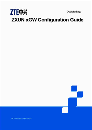 ZTE ZXUN xGW Configuration Guide