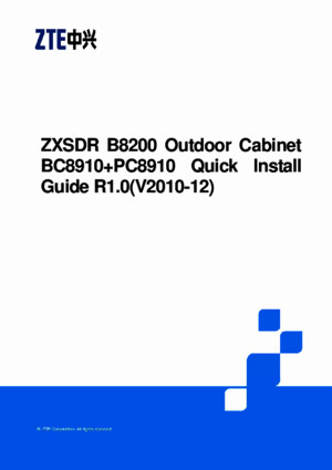ZXSDR B8200 Outdoor Cabinet BC8910 PC891