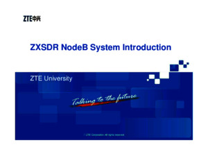 ZXSDR Node B Structure and Principlepdf