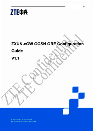 ZXUN-xGW GGSN GRE Configuration Guide_V11