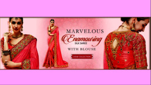 Marvelous silk sarees with blouse at Mirraw