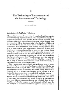 Alfred Gell - The Technology of Enchantment and the Enchantment of Technology