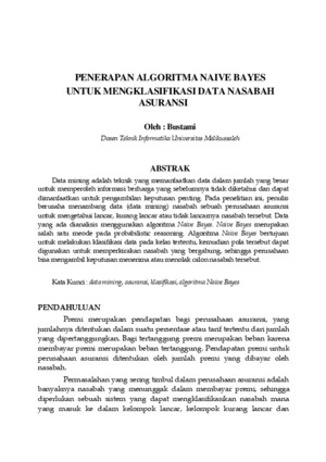 Algoritma Naive Bayes - Data Mining