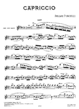 Amilcare Ponchielli- Cappriccio for Oboe and Piano