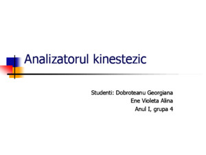 Analizatorul kinestezic