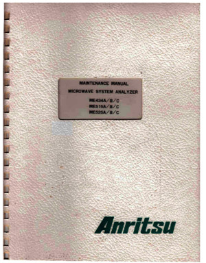 Anritsu ME434A-B-C Receiver Maintenance Manual