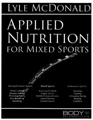 Applied Nutrition for Mixed Sports 80 page bookpdf