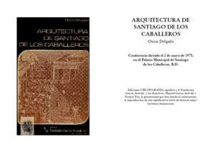 Arquitectura de Santiago de Los Caballeros Libro