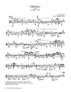Astor Piazzolla - Oblivion Arr M Lizumi