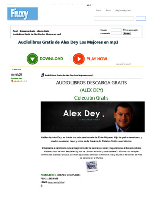 Audiolibros Gratis de Alex Dey Los Mfadsfdsejores en Mp3 PDF Descargar Gratis