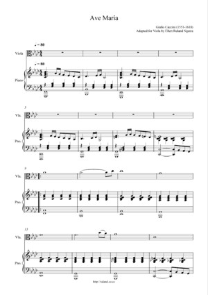 Ave Maria - Giulio Caccini - For Viola and Piano