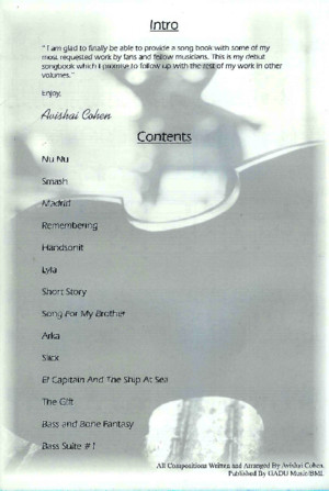 Avishai Cohen - Songbook Vol I
