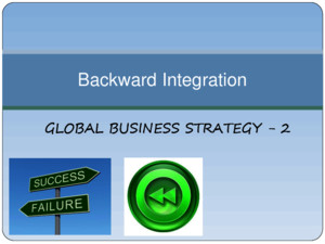 Backward Integration Grp2