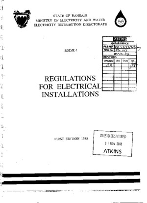 Bahrain Regulation for Electrical Installation