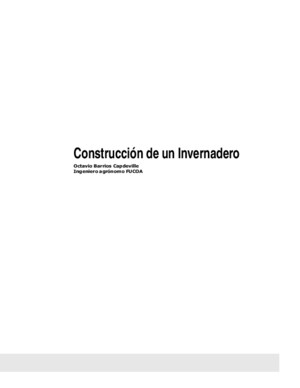 Barrios Capdeville Octavio - Construccion de Un Invernadero