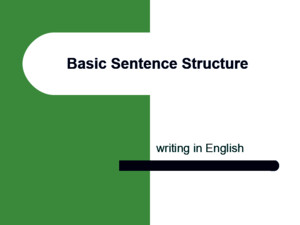 Basic Sentence Structure