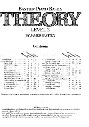 [Bastien James] Bastien Piano Basics Theory Level (Bookosorg)