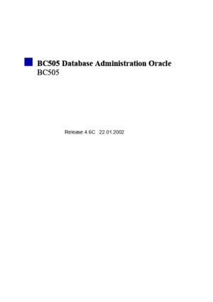 BC505 - Database Administration Oracledoc
