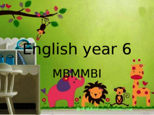 Be Kind Mbmmbi English Year 6