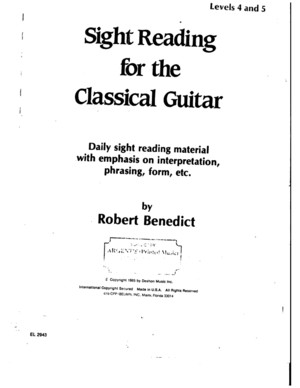 Benedict, Robert - Sight Reading for the Classical Guitar, Level IV-Vpdf