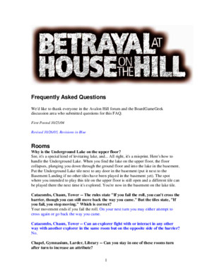 Betrayal at House on Hill Errata