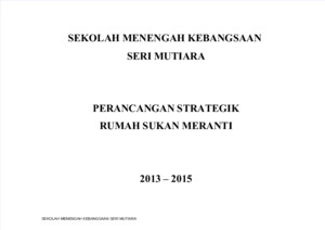 Blok Pelan Strategik Kelab 2013 - 2015 Meranti