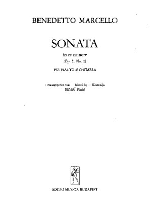 Bmarcello Sonate Op2, #2 for Flute and Guitar