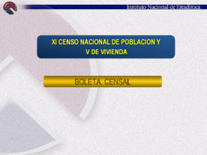 Boleta para el Censo de Población y Vivienda 2012