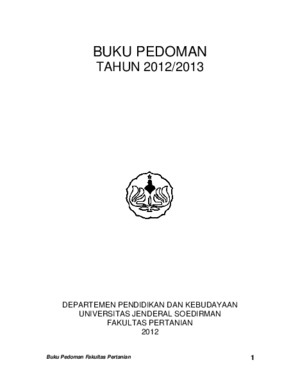 Buku Pedoman Fakultas Pertanian UNSOED 2012-2013
