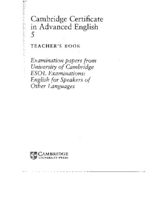 Cambridge - Cambridge Certificate Advanced Examination 5 Teacher s Book Esol[1]