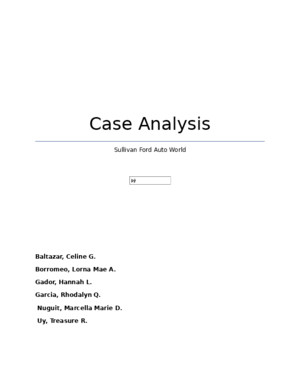 Case Analysis of Sullivan Ford Auto World
