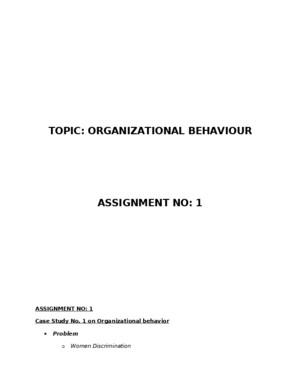 Case Study - Organizational Behaviour
