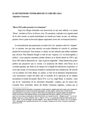 Cattaruzza Alejandro - El Revisionismo Itinerarios de Cuatro Decadas (1)