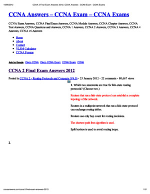 CCNA 2 v50 Final Exam Answers