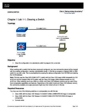 CCNPv6 SWITCH Lab1-1 Clearing Switches Student