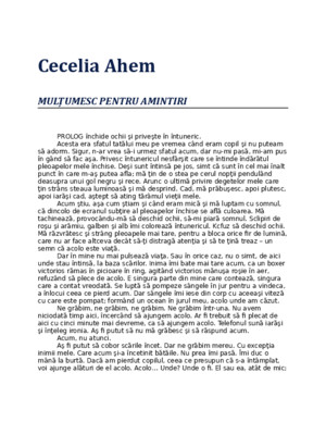 Cecelia Ahern-Multumesc Pentru Amintiri