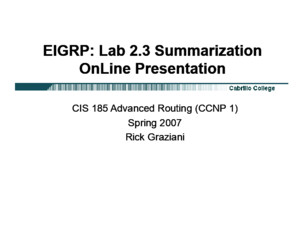 Cis185 Online Eigrp Lab 2 3