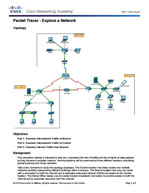 10312 Packet Tracer - Explore a Network