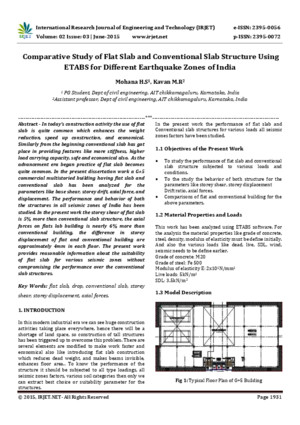Comparative Study of Flat Slab and Conventional Slab Structure Using ETABS for Different Earthquake Zones of Indiapdf