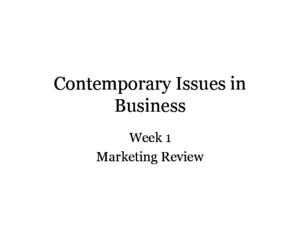 Contemporary Issues in Business Communication