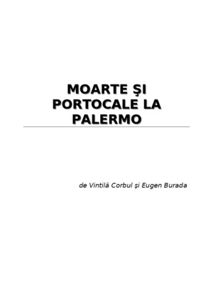 Corbul, Vintila & Burada, Eugen - Moarte Si Portocale La Palermo v10CT