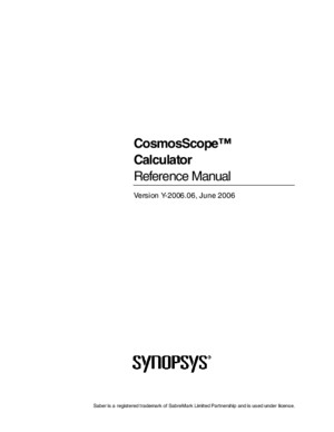 CosmosScope Calculator Reference Manual