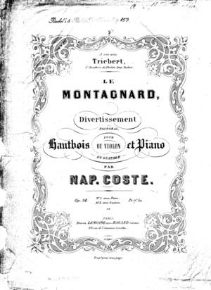 COSTE - Op 34 Le Montagnard (Oboe o Violino e Chitarra o Piano)