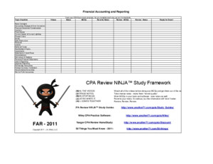 CPA Review NINJA Study Planner