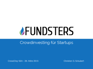 CrowdDay 2015 - Fundsters - Christian Schubert